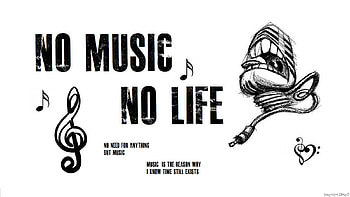 No Music No Life, music, life HD wallpaper