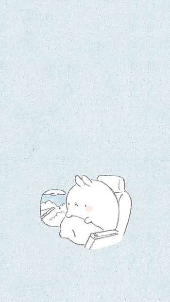 Molang plane, art HD phone wallpaper