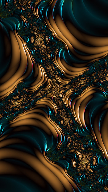 Vertical Fractal Background for Smart - Orange and Blue, blue, orange (Color), pattern, psychedelic, trippy, Abstract, fractal, abstract blue HD phone wallpaper