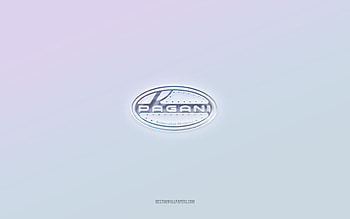 Pagani logo, cut out 3d text, white background, Pagani 3d logo, Pagani emblem, Pagani, embossed logo, Pagani 3d emblem HD wallpaper
