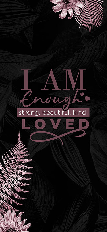 I Am, pink, black HD phone wallpaper