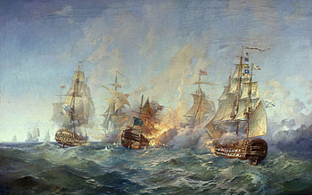Sea, Miscellanea, Miscellaneous, , Drawing, Ship, Canvas HD wallpaper