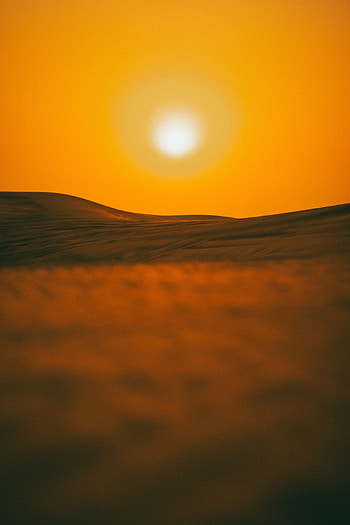 Nature, Sunset, Sun, Twilight, Desert, Dusk, Hills HD phone wallpaper