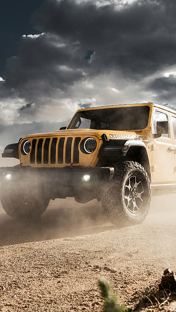 Yellow Jeep Wrangler Rubicon, Stunning , Ultra HD phone wallpaper