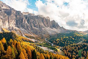 Gardena Pass In Italy , landscape, autumn, mountains, nature HD wallpaper