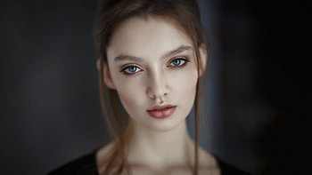 Blue Eyes Girl Depth Portrait , blue-eyes, girls, model, portrait, depth-of-field HD wallpaper
