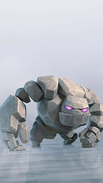 Golem , Clash Royale artwork, , Captivating visuals HD phone wallpaper