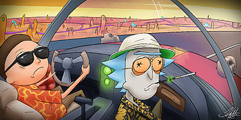 Rick And Morty So High, rick-and-morty, cartoons, tv-shows, rick, morty, animated-tv-series, artwork, artist, digital-art HD wallpaper
