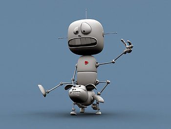 3D, Robots, Dog, Human, Person, Cab, Cabman, Horseback Riding, Riding HD wallpaper