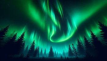 Enchanting Aurora Borealis Forest, Northern Lights, aurora borealis, nature, forest, landscape HD wallpaper