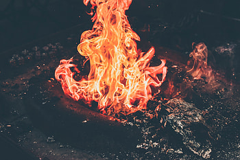 Fire, Bonfire, Coals, Flame, Miscellanea, Miscellaneous, Ash HD wallpaper