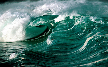 Ocean Waves, White, Nature, Waves, Blue, Ocrean HD wallpaper