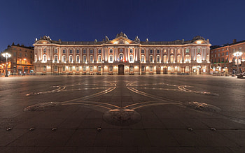 Cities, Night, City, France, Square, Area, Toulouse HD wallpaper