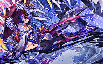 Raiden Makoto, Raiden Shogun, artwork, Genshin Impact, manga, Raiden Shougun, Raiden Ei, Baal HD wallpaper