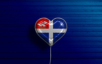 I Love Saint-Malo, , realistic balloons, blue wooden background, Day of Saint-Malo, french cities, flag of Saint-Malo, France, balloon with flag, Saint-Malo flag, Saint-Malo HD wallpaper