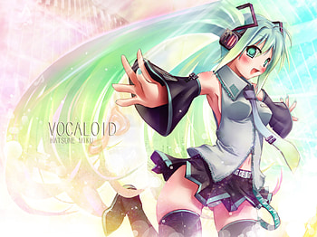 Hatsune Miku, sexy, blue eyes, cute, blue hair, girl, vocaloid, long hair, anime, twintails, blush HD wallpaper