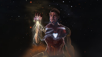 Iron Man Infinity Gauntlet Stone Power, iron-man, superheroes, artwork, digital-art, deviantart HD wallpaper