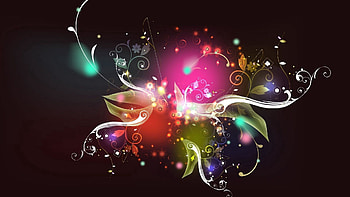 Abstract, Rainbow, Patterns, Plant, Colorful, Colourful, Iridescent HD wallpaper