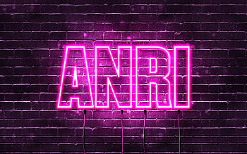 Happy Birtay Anri, , pink neon lights, Anri name, creative, Anri Happy Birtay, Anri Birtay, popular japanese female names, with Anri name, Anri HD wallpaper