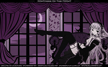 Mistress of the Night, goth, chi, chobits, anime HD wallpaper
