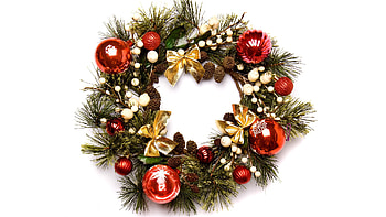 christmas wreath, Holidays , Festive atmosphere, Joyful celebration HD wallpaper