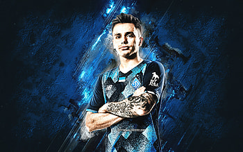 Mykola Shaparenko, FC Dynamo Kiev, blue stone background, Ukrainian football player, Ukraine HD wallpaper