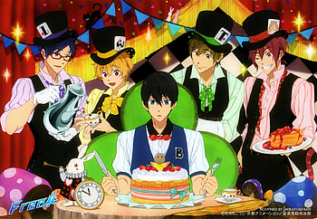 ! Iwatobi Swim Club, Tea, Nagisa Hazuki, Makoto Tachibana, Boys, Anime, Rin Matsuoka, Haruka Nanase, Anime guys, iwatobi swim club, Cute, Rei Ryugazaki, Males, Iwatobi chan, Cake, Kawaii, Wonderland HD wallpaper