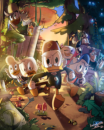 DuckTales Animation, Ducktales x Gravity Falls, Crossover, Animation HD phone wallpaper
