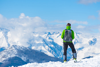 Sports, Mountain, Vertex, Top, Skiing, Tourist, Athlete, Sportsman HD wallpaper