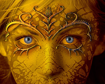 Mummy, markings, blue eyes, face, woman, female HD wallpaper