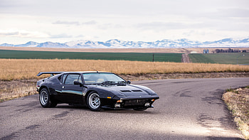 Black Car, Car, Vehicles, De Tomaso Pantera, Hideaway Headlights HD wallpaper