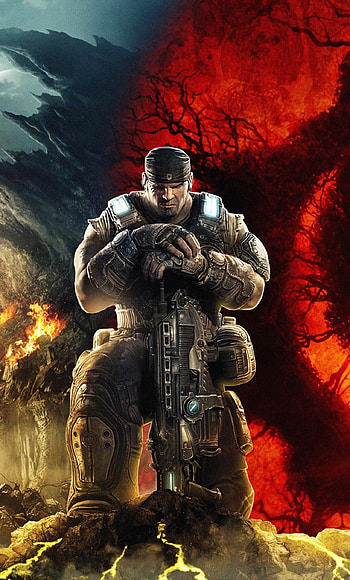 Gears of War 5, Intense action scenes, Epic landscapes, Next-gen gaming HD phone wallpaper