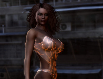 Woman, sexy, beautiful, 3d HD wallpaper