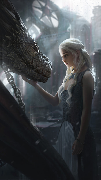 Daenerys Targaryen, Dragon (Game Of Thrones) HD phone wallpaper