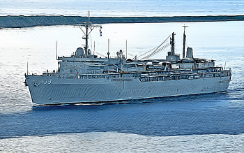 USS Emory S Land, , vector art, AS-39, submarine tenders, United States Navy, US army, abstract ships, battleship, US Navy, Land-class, USS Emory S Land AS-39 HD wallpaper