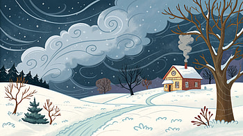 Blizzard Serenity - Winter Wonderland, winter, snow, house, landscape HD wallpaper