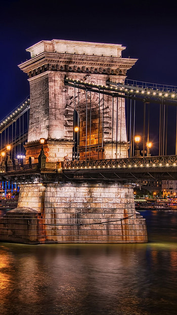 este foly lnc, vilgts bl Budapest, Hungary travel, Places around the world HD phone wallpaper