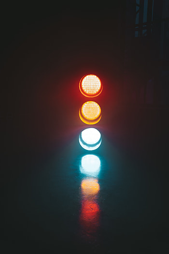 Night, Reflection, Dark, Lamp, Illumination, Lighting, Traffic Light, Lamps HD phone wallpaper