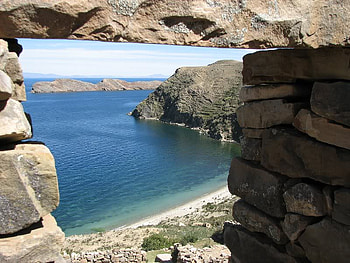 Lake Titikaka, sky, water, lake, rock HD wallpaper