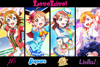 Kanon Shibuya, Ayumu Uehara, Chika Takami, Honoka Kousaka, Love Live! HD wallpaper