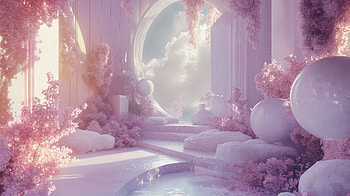 Ethereal Serenity: Soft Aesthetic, aesthetic, soft aesthetic, fantasy, environment, Pastel Color HD wallpaper