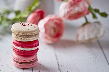 Food, Pink, Desert, Cookies, Macaroons, Makaroons HD wallpaper