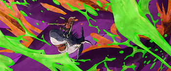Chainsaw Man : Denji & Beam — Shark Ride, Anime, Chainsaw Man, Denji (Chainsaw Man), Beam (Chainsaw Man) HD wallpaper