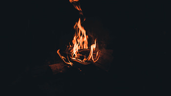 Fire, Bonfire, Night, Dark, Flame, Darkness, Firewood, Darkly HD wallpaper