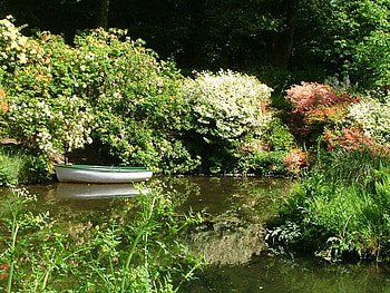 Lukesland, Devon, England, boat, trees, peace, water, lake HD wallpaper