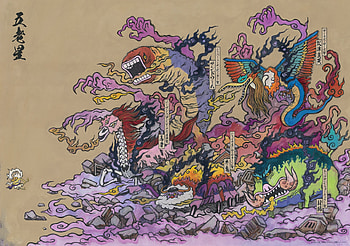 One Piece: Mythic Sea Serpents — Quad Anime, Anime, One Piece, Five Elders HD wallpaper