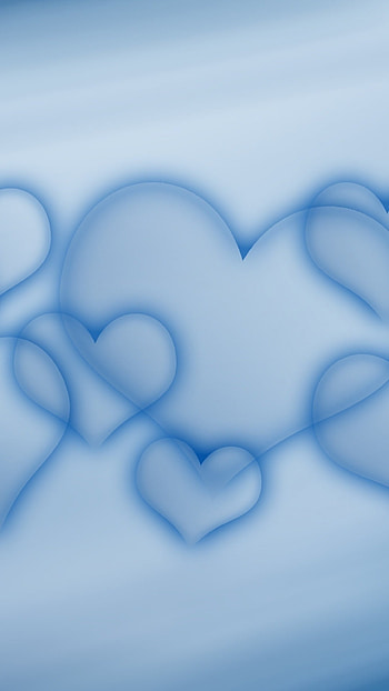 Blue Heart, Blue Heart Background HD phone wallpaper