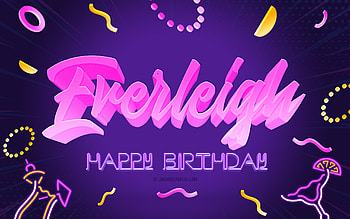 Happy Birtay Everleigh, , Purple Party Background, Everleigh, creative art, Happy Everleigh birtay, Everleigh name, Everleigh Birtay, Birtay Party Background HD wallpaper
