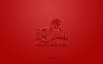 Leigh Centurions, creative 3D logo, red background, British rugby club, 3d emblem, Super League Europe, Greater Manchester, England, 3d art, rugby, Leigh Centurions 3d logo HD wallpaper