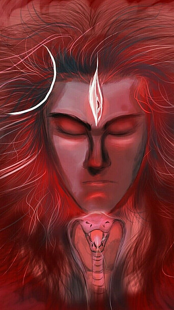 Rudra Shiva, Red Theme HD phone wallpaper